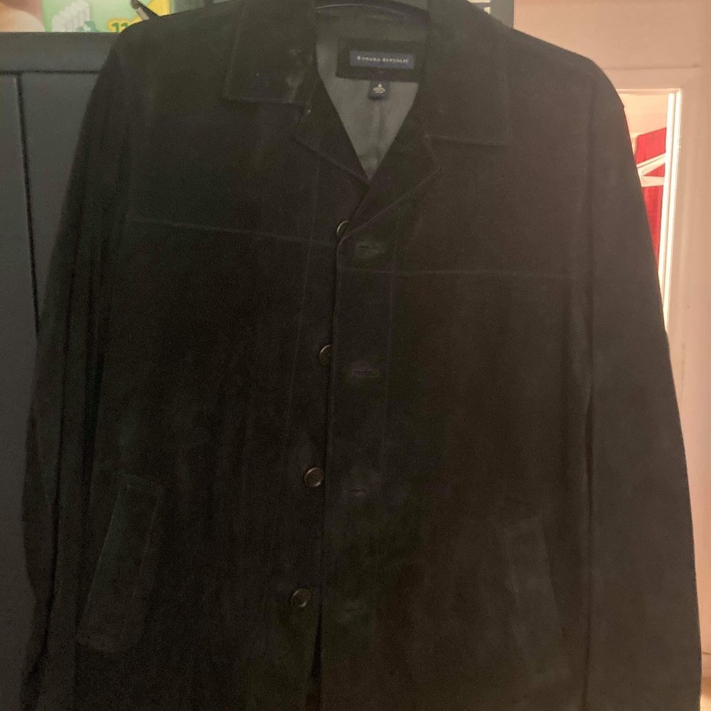 Banana republic suede leather coat